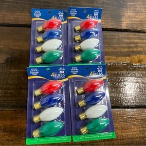 Vintage Lot of 4 Unopened Holiday Time Christmas Light Bulbs Multicolor C9